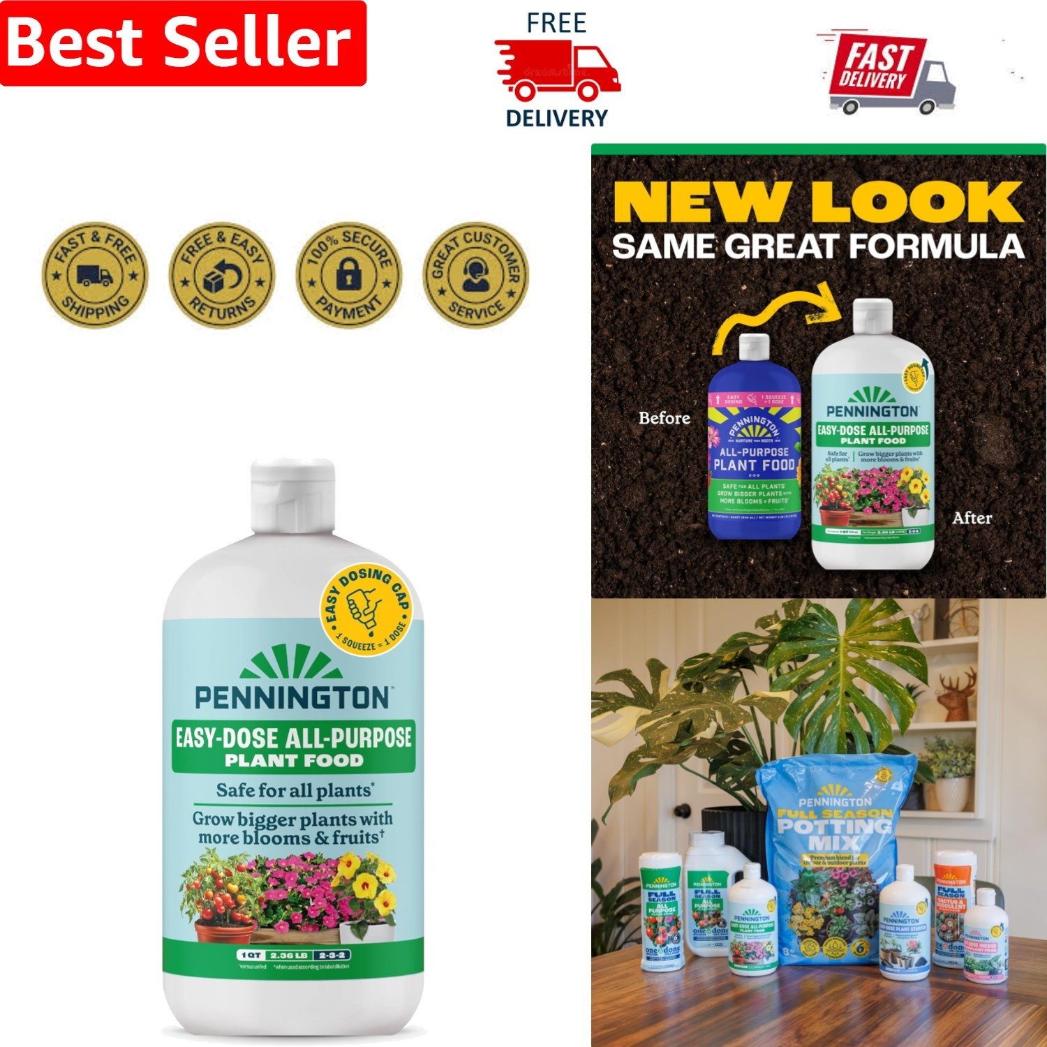 Molasses-Enriched 32oz Plant Food 2-3-2 – Effortless Indoor Plant Nutrition