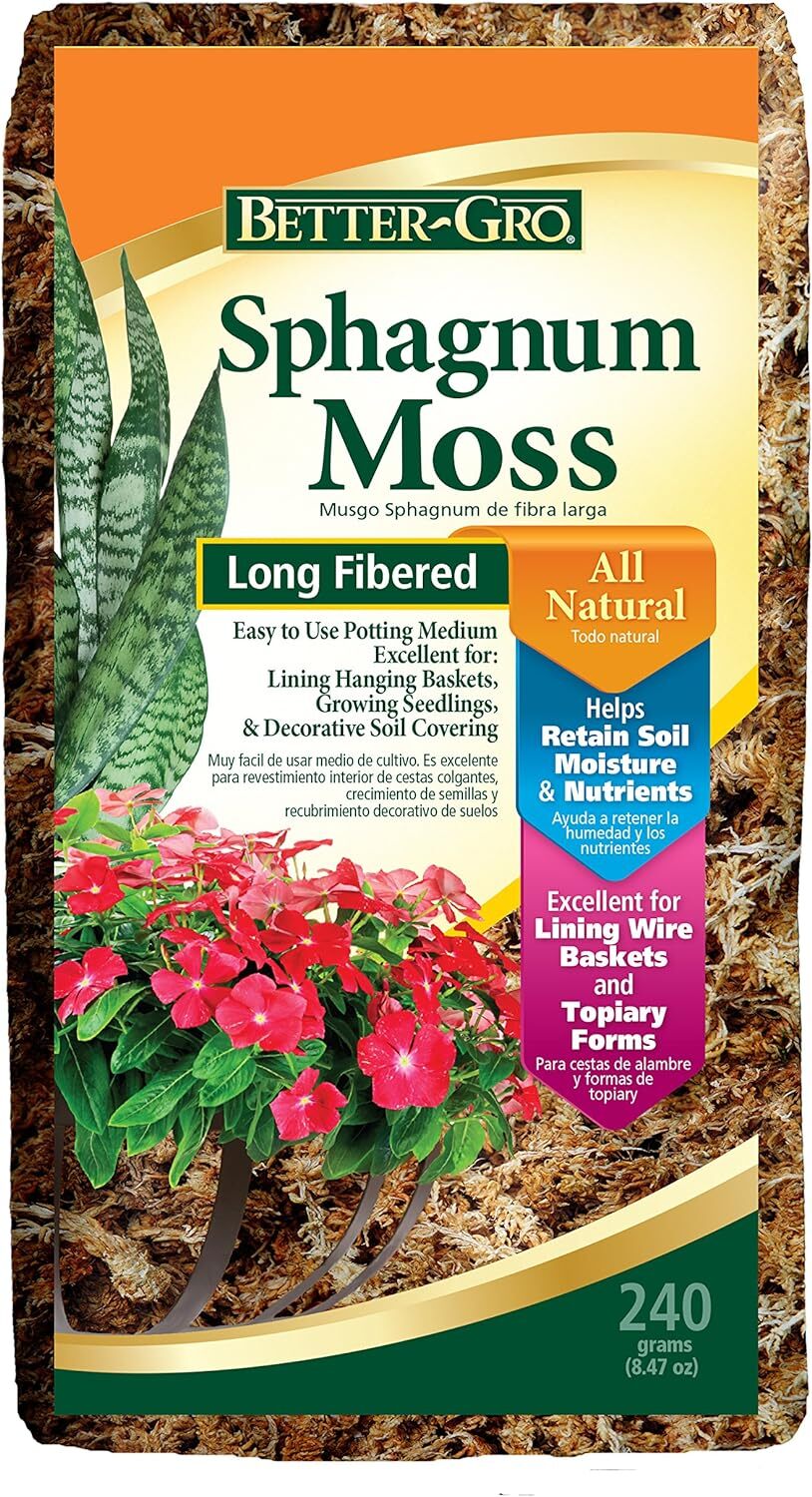 Sun Bulb Company Inc 50430 Better-Gro Sphagnum Moss, Growing Medium, 240 Grams