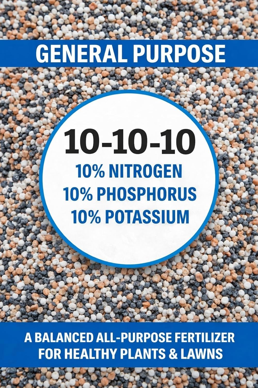 50 lb All-Purpose Fertilizer – Safe for Flowers, Vegetables & Lawns – 10-10-10
