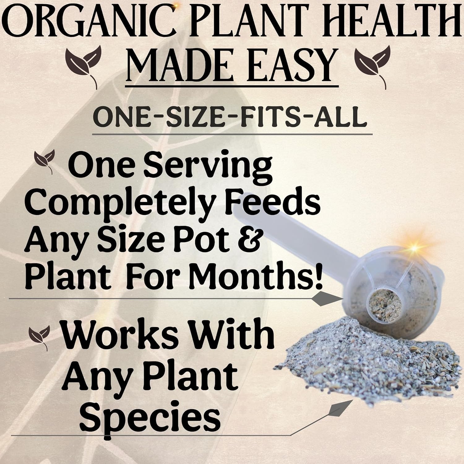 OMRI Listed 3lb Organic Fertilizer for Indoor & Garden Plants – Feeds 75 Plants