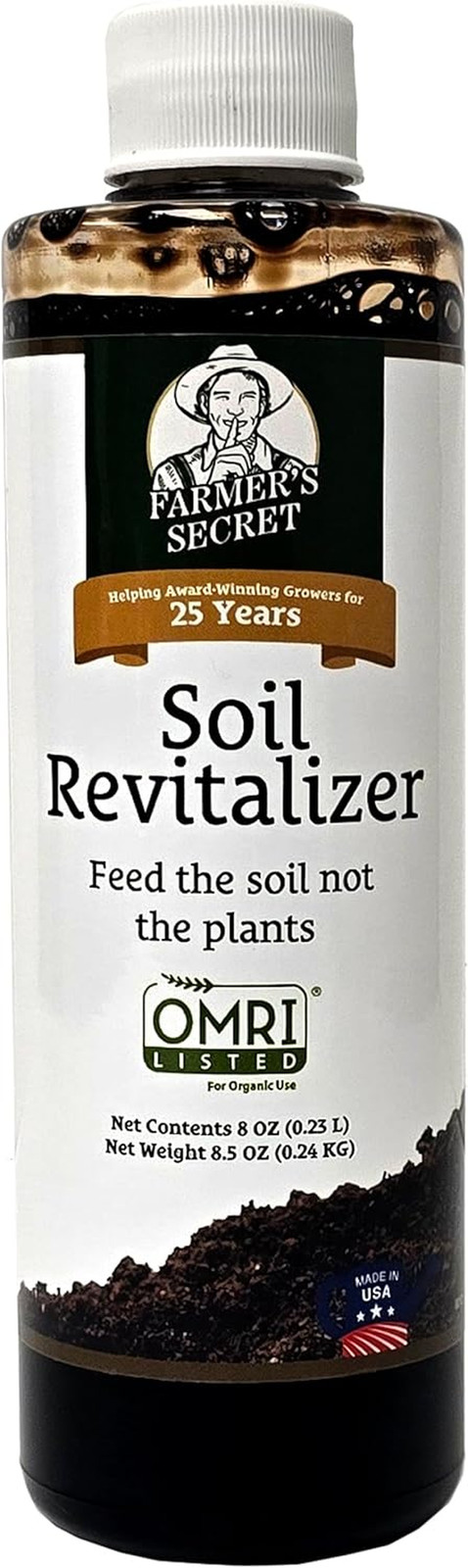 Humic Acid Soil Revitalizer Liquid Compost 8oz OMRI Organic – US
