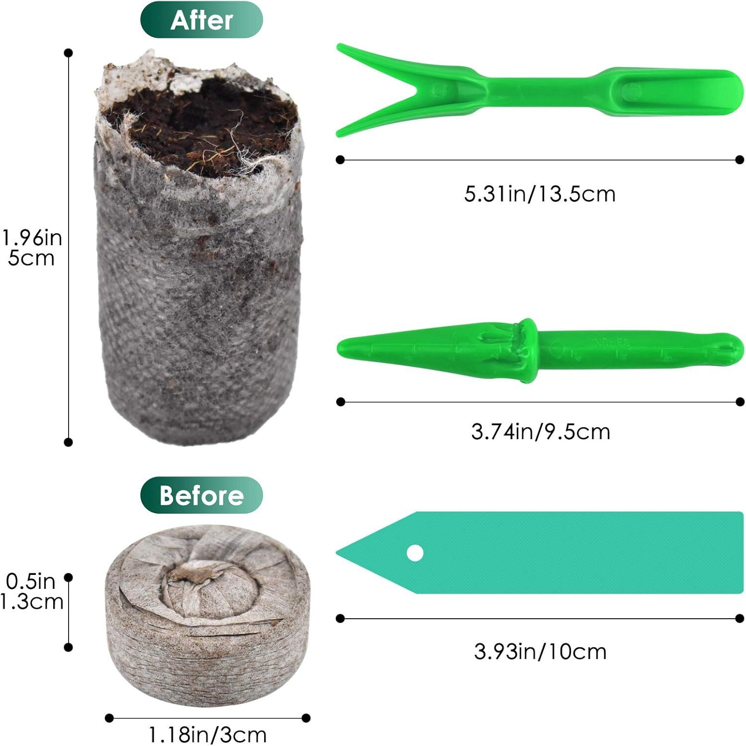 100 Pcs 30Mm Peat Pellet Seed Starter Soil, Compressed Seed Fertilizer Nutrient