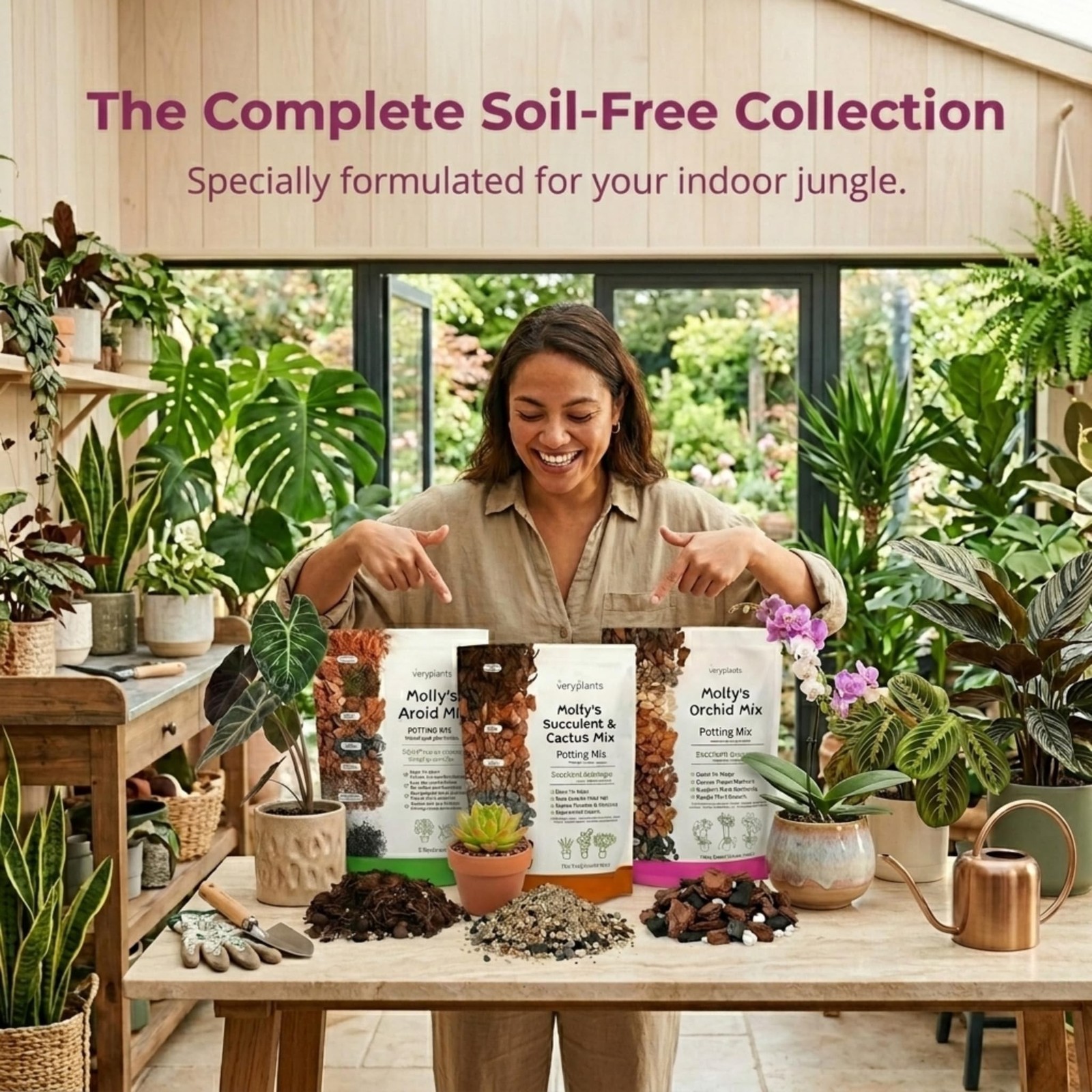 Molly’s Orchid Potting Mix – Premium Gritty Soilless Orchid Mix – Chunky High…