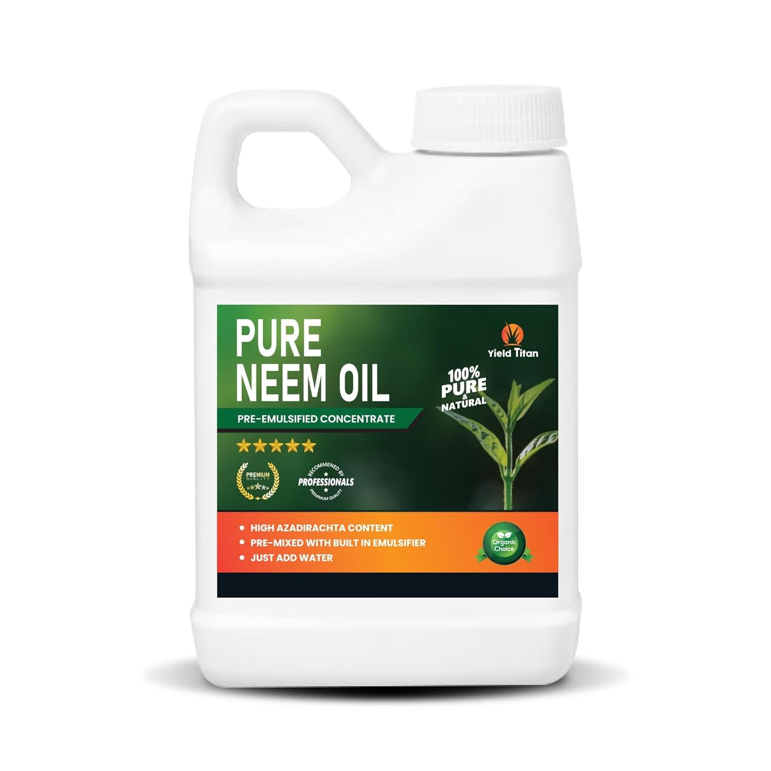 Yield Titan Pre-Emulsified Neem Oil Concentrate – Natural – Built-in Emulsifier