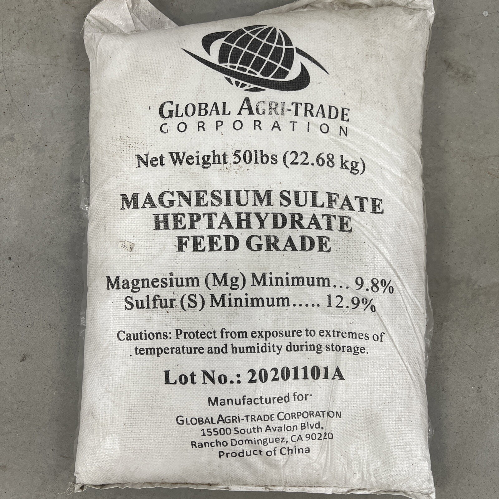 Magriculture magnesium sulfate, 50 pound bag