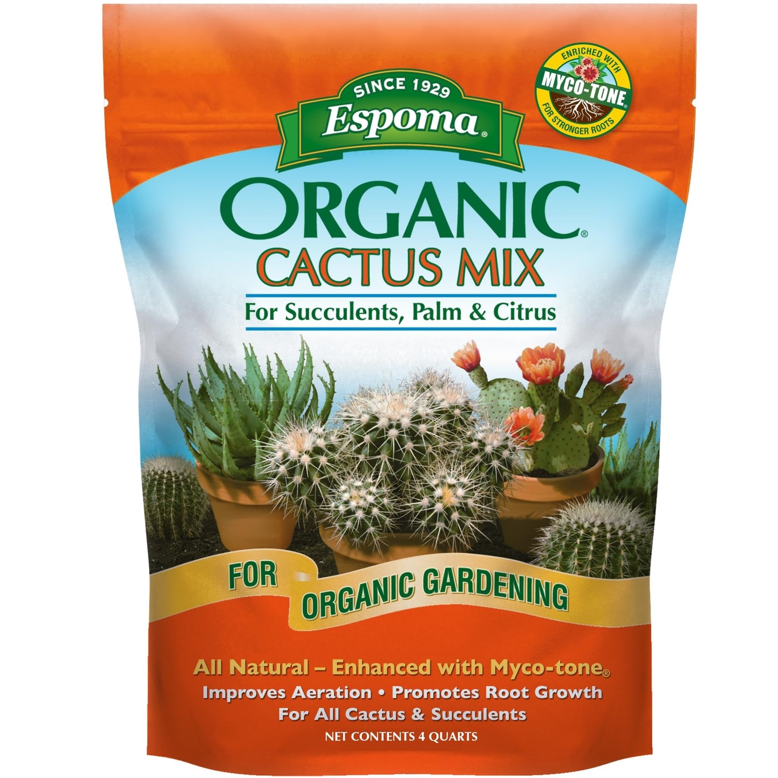 CA4 4-Quart Organic Cactus Mix, 1 Pack