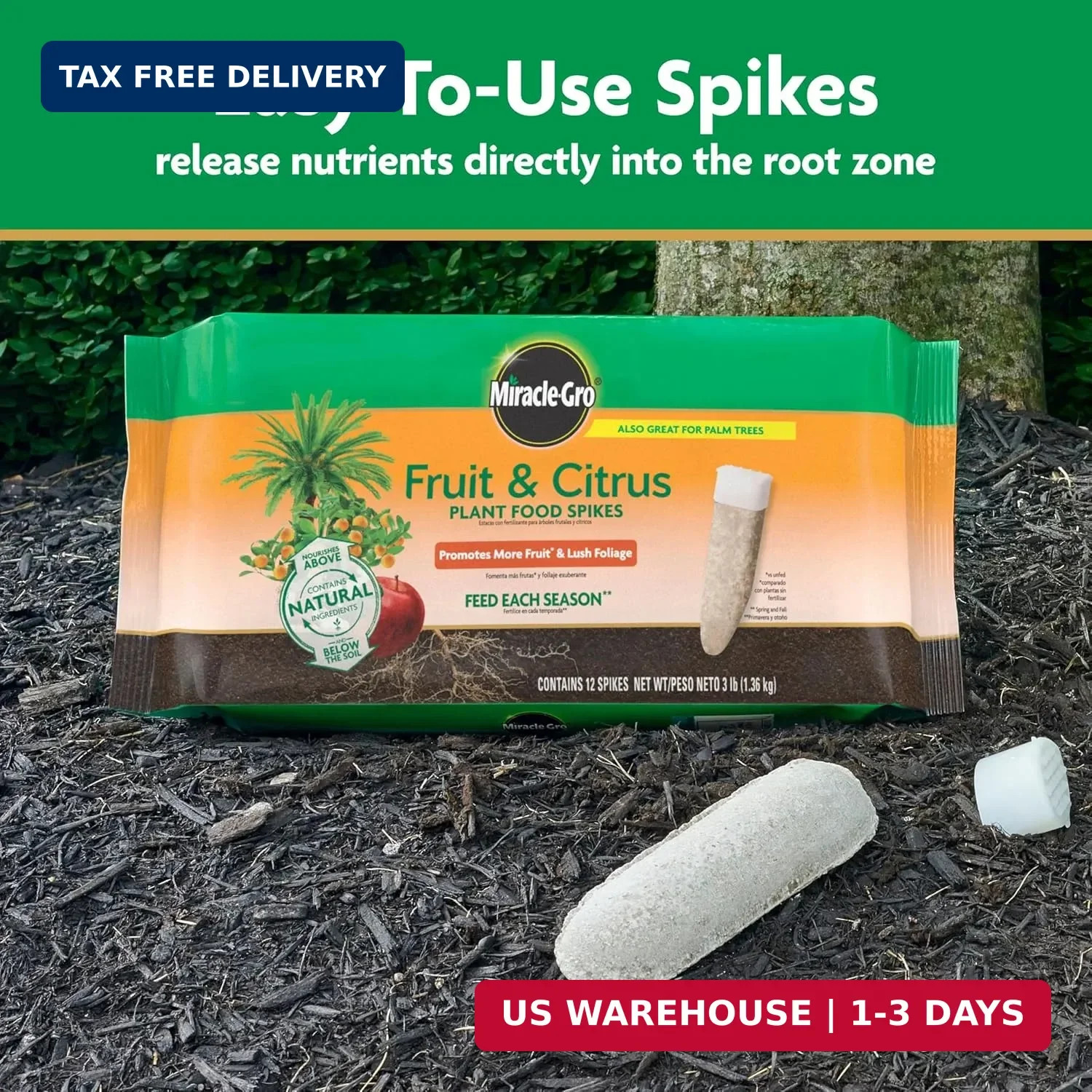 Fruit & Citrus Plant Food Spikes 12 per Pack, Free Shipping