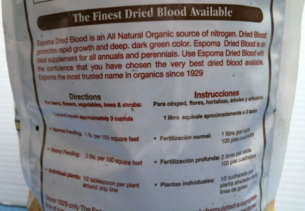 Espoma Organic Traditions Dried Blood Meal 3.5 Lbs. (01303) FS