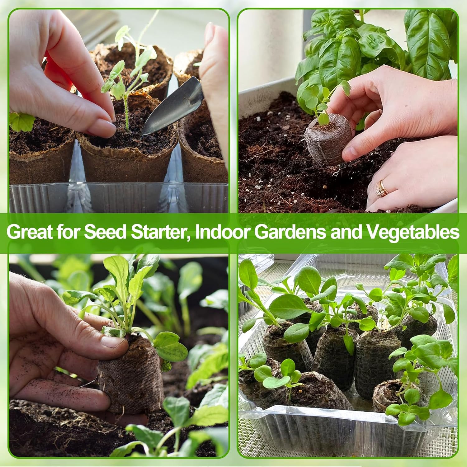 100 Pcs 30Mm Peat Pellets Seed Starter Soil Pods- Seedling Soil Block Peat Pods