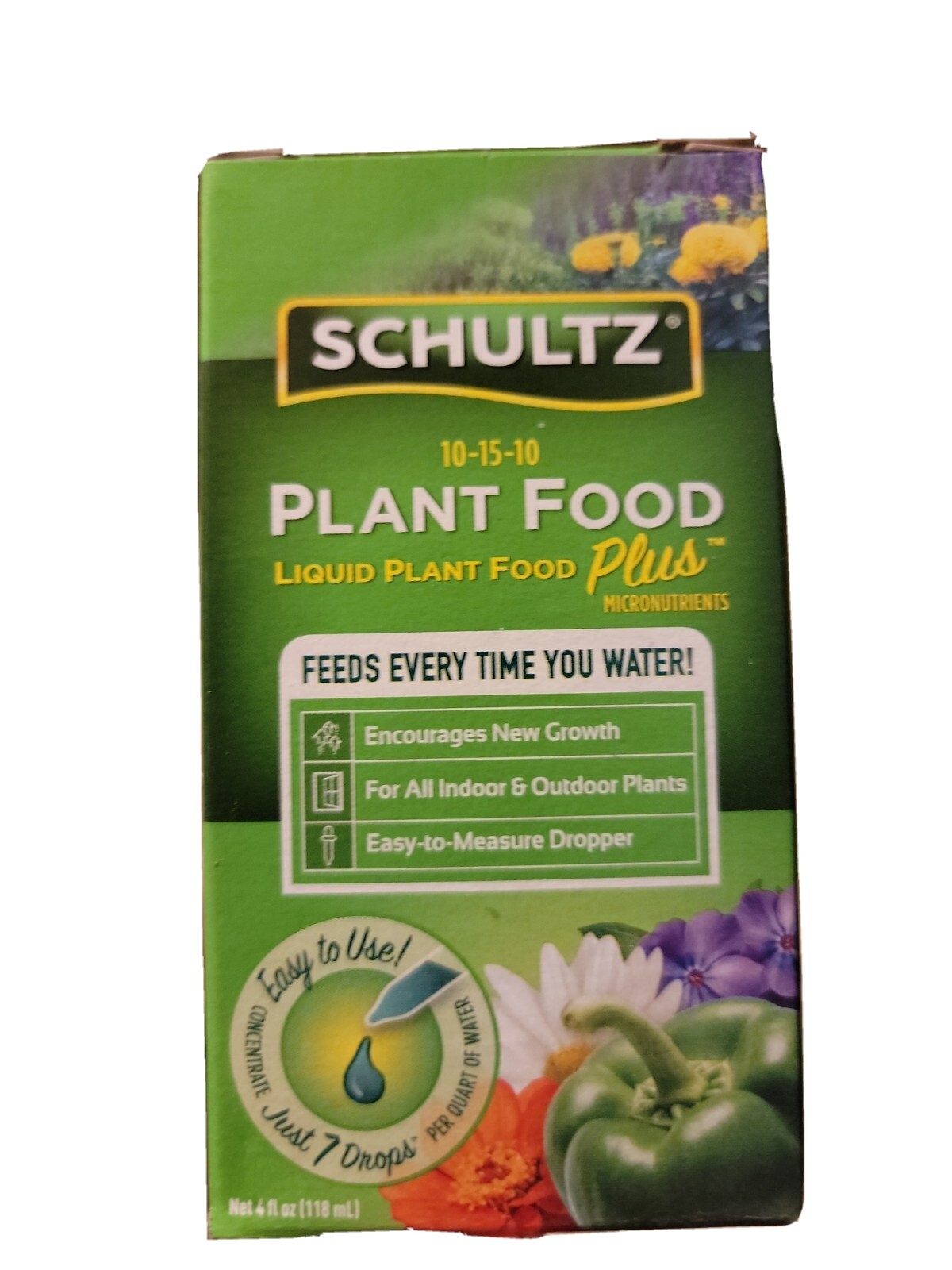 Schultz All Purpose Liquid Garden and Indoor Plant Food 10-15-10, 4 oz