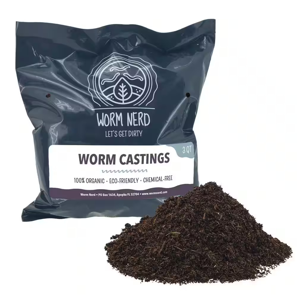 3 Qts. Worm Nerd Organic Chemical-Free Compost Worm Castings