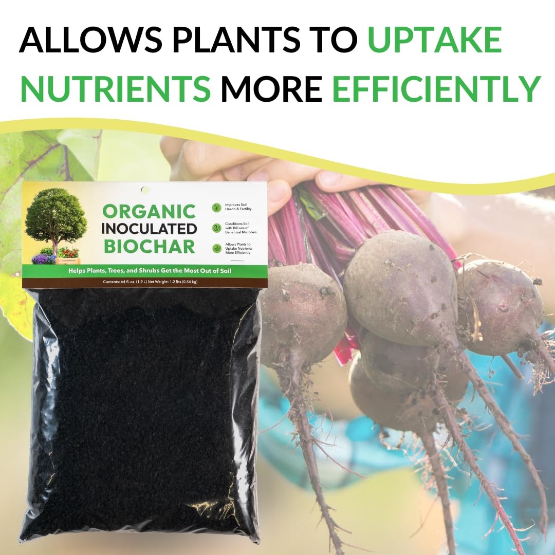 Biochar Soil Enhancer Boost Plant Growth, Nutrient Uptake & Microbial Health,