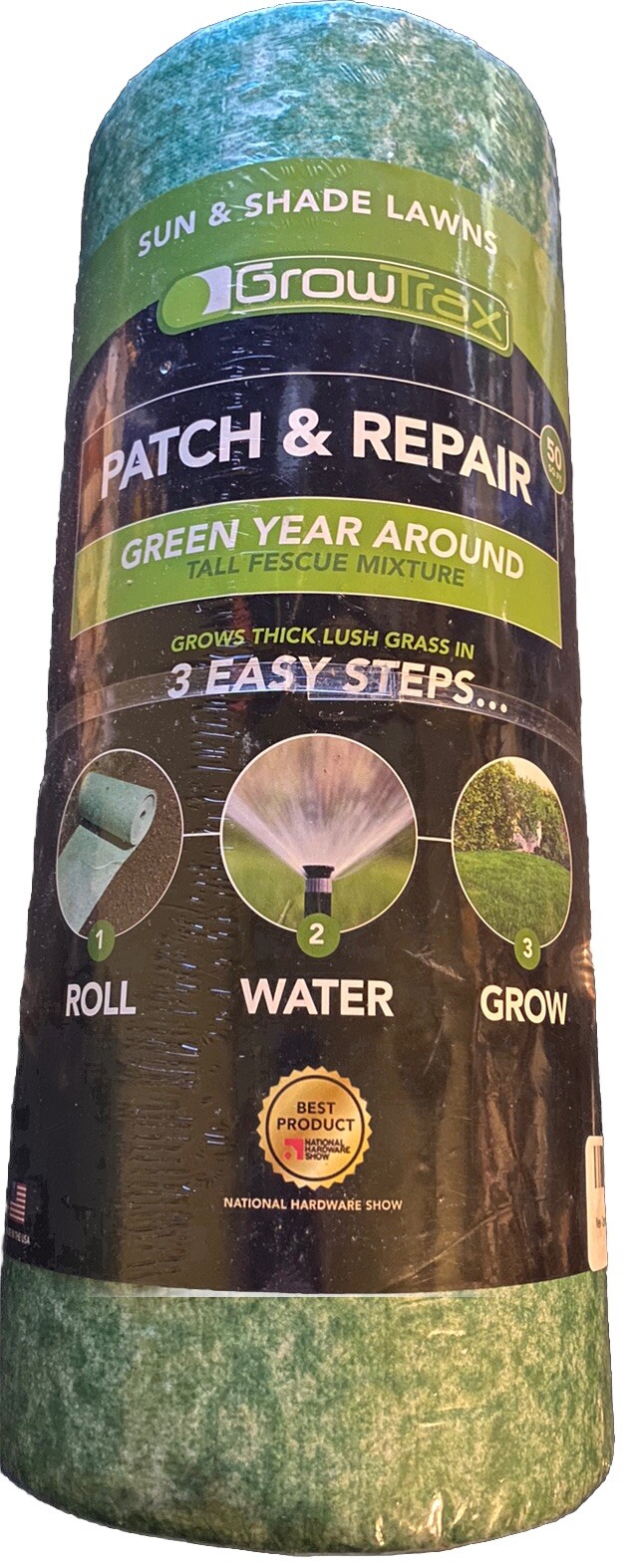 Patch and repair Sun & Fertilizer Shade Fescue Mix Grass Seed roll