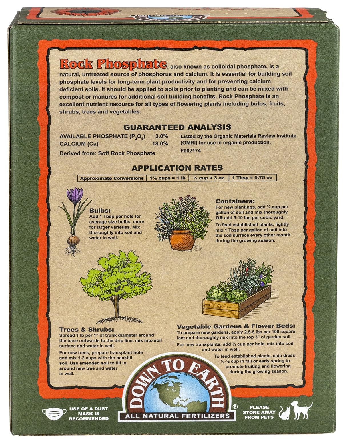 Organic Rock Phosphate – Calcium Phosphate Plant Food for Flower Beds and Veg…