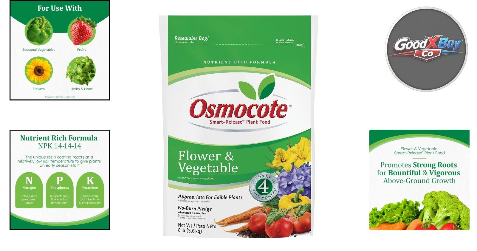 Smart-Release Plant Food 8lb for Vegetables Flowers Perennials Grower-Preferred
