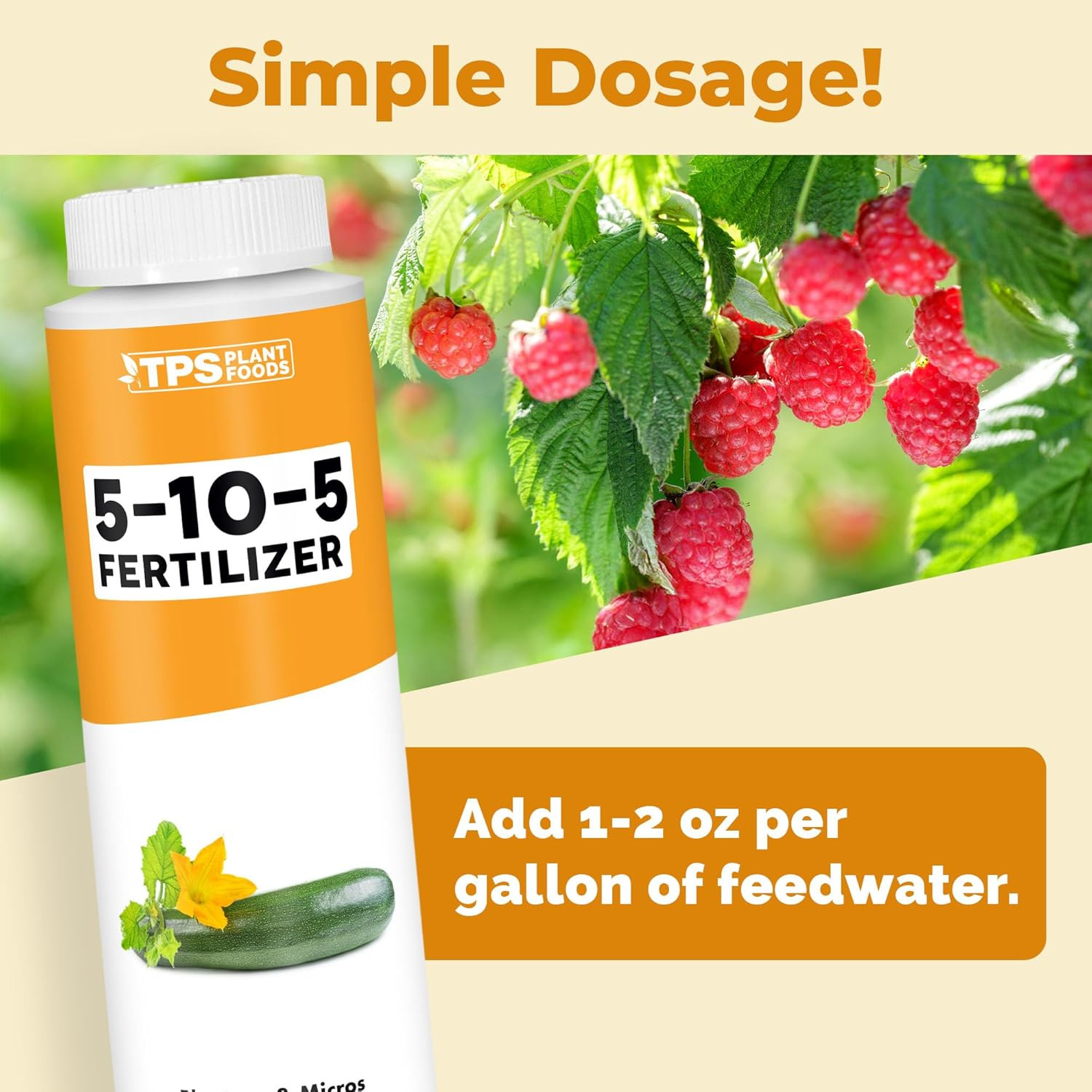 5-10-5 Fertilizer for Plants, Great for Root Vegetables, Fruiting Vegetables, an