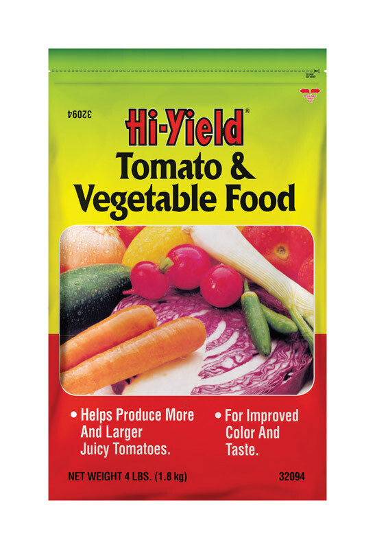 Hi-Yield TOMATO & VEGETABLE FOOD 4 lb. Granules 4-10-6 Improve Color Taste 32094