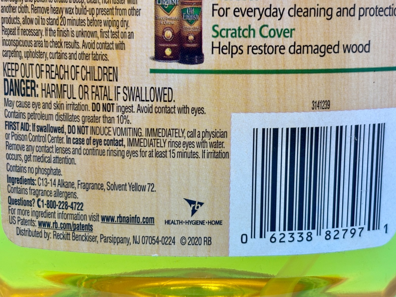 2x Old English Lemon Oil Wood Conditioner Cleaner Furniture Polish Spray 12oz