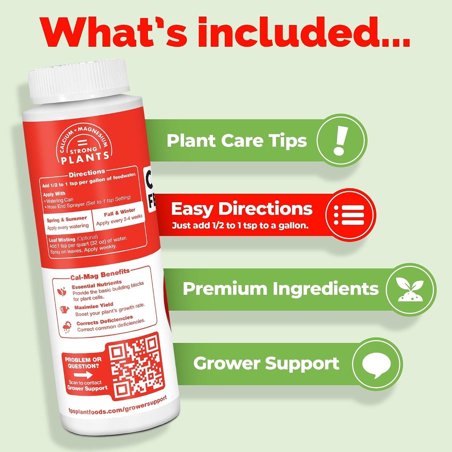 Cal-Mag for Plants Plus Iron and Micros, Calcium and Magnesium, Prevent Commo…