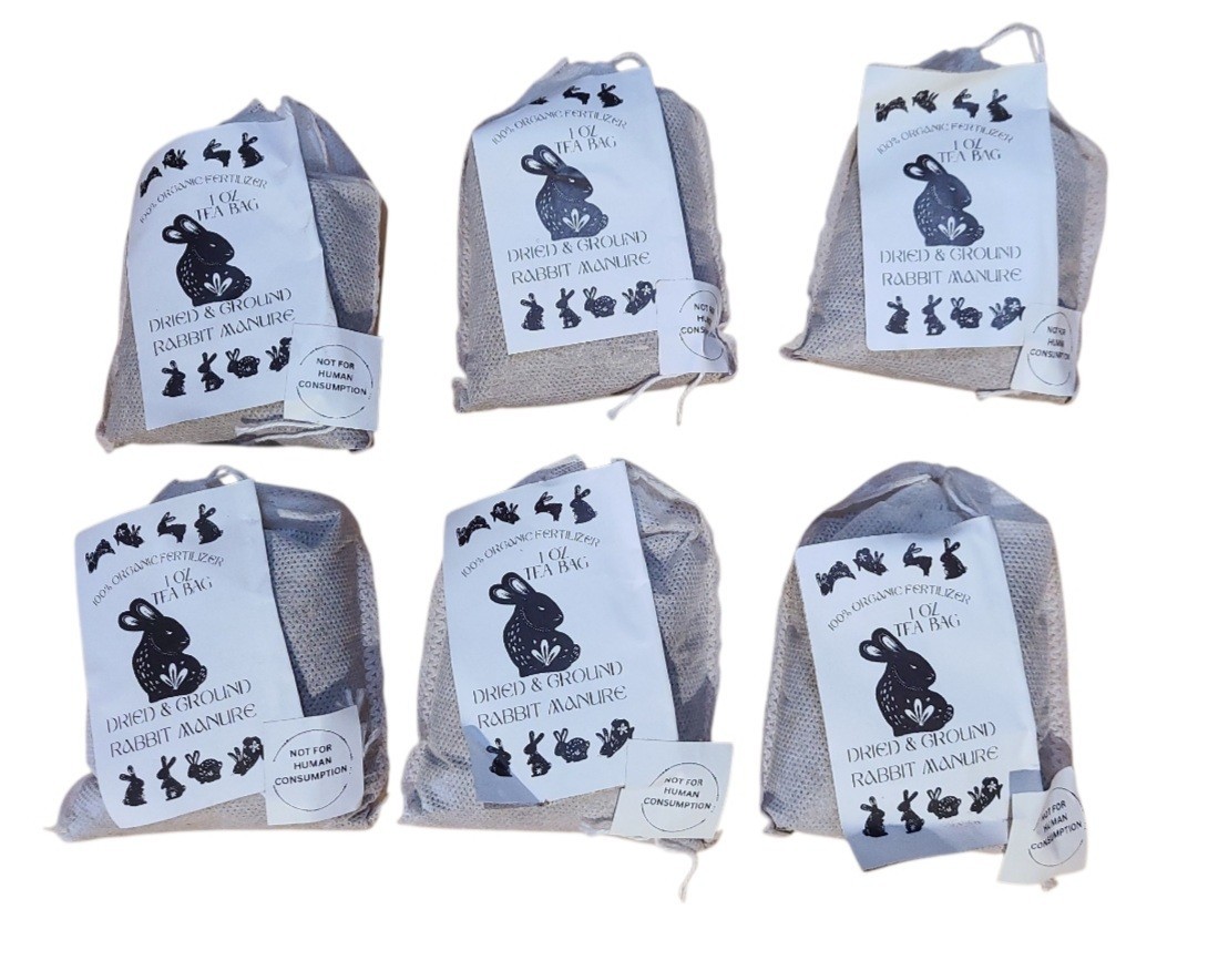 6x ORGANIC Rabbit FERTILIZER Tea Bags/Slow RELEASE