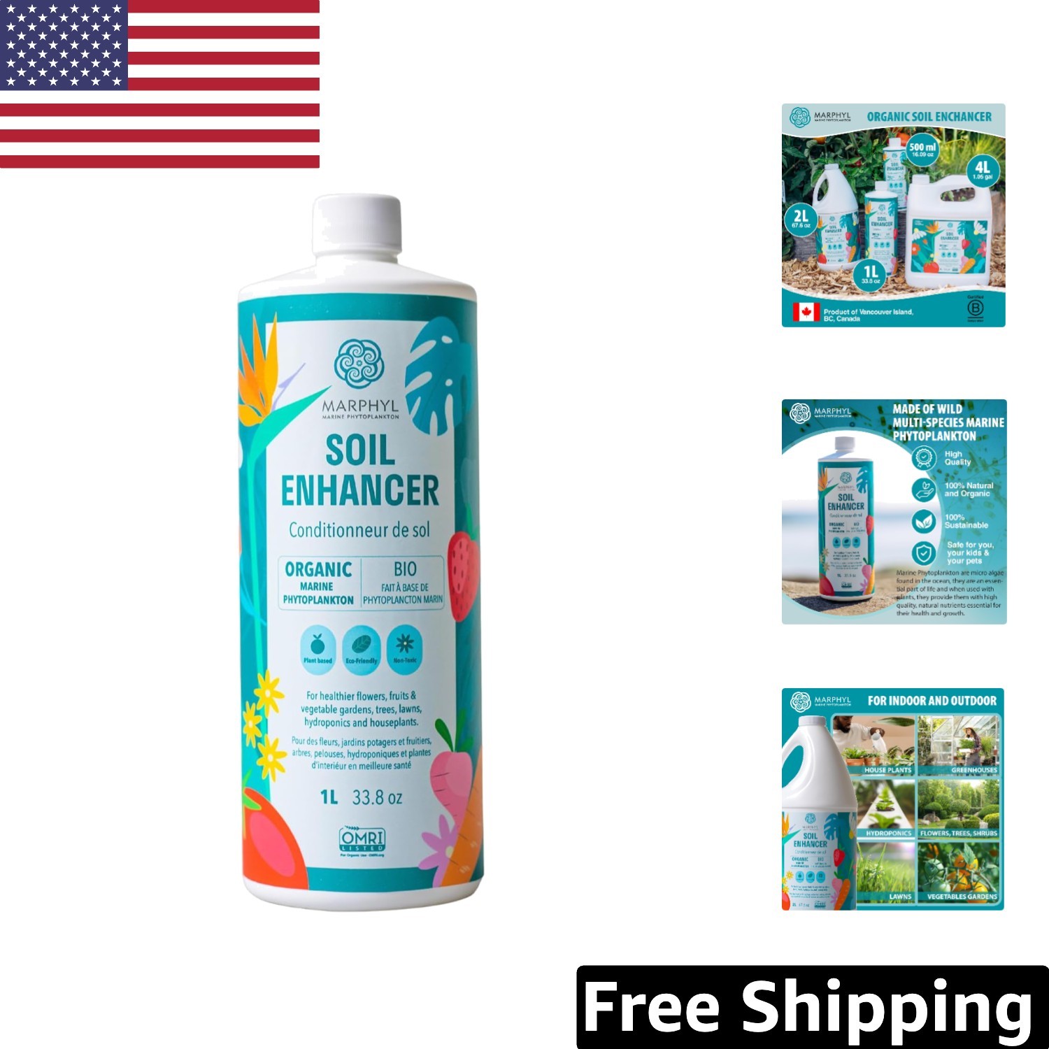 All-Purpose Organic Fertilizer – 33.8 Oz for Flowers, Vegetables & Hydroponics