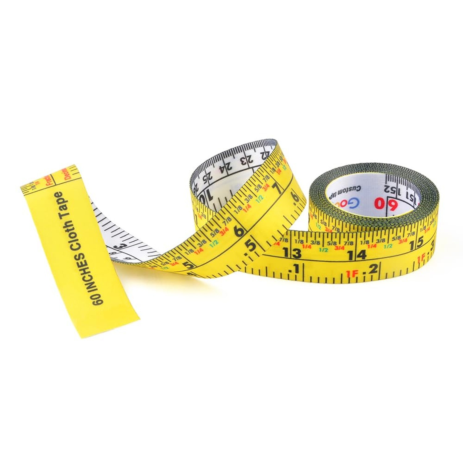 60” Fractional Inch and Decimal Engineer Scale Cloth Tape Measure | All Purp…