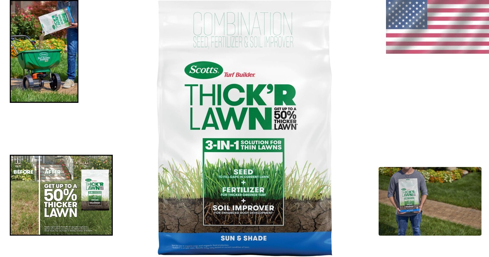 Transform Your Lawn: Turf Builder THICK’R LAWN – 3-in-1 Solution, 1,200 sq. ft.