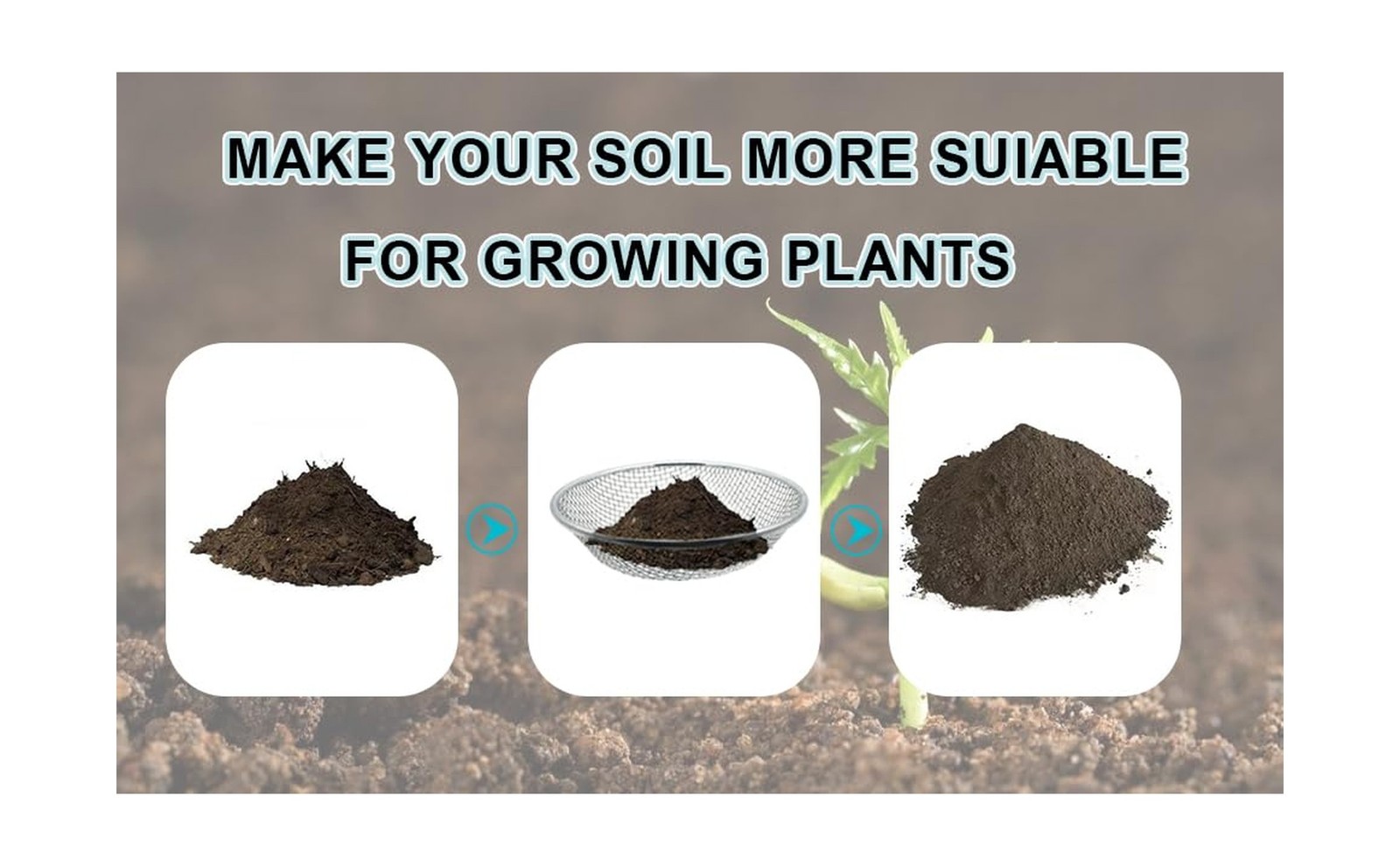 3PCS Soil Sifter for Gardening, Rock Sifter for 5 Gallon Bucket,Compost Sifte…