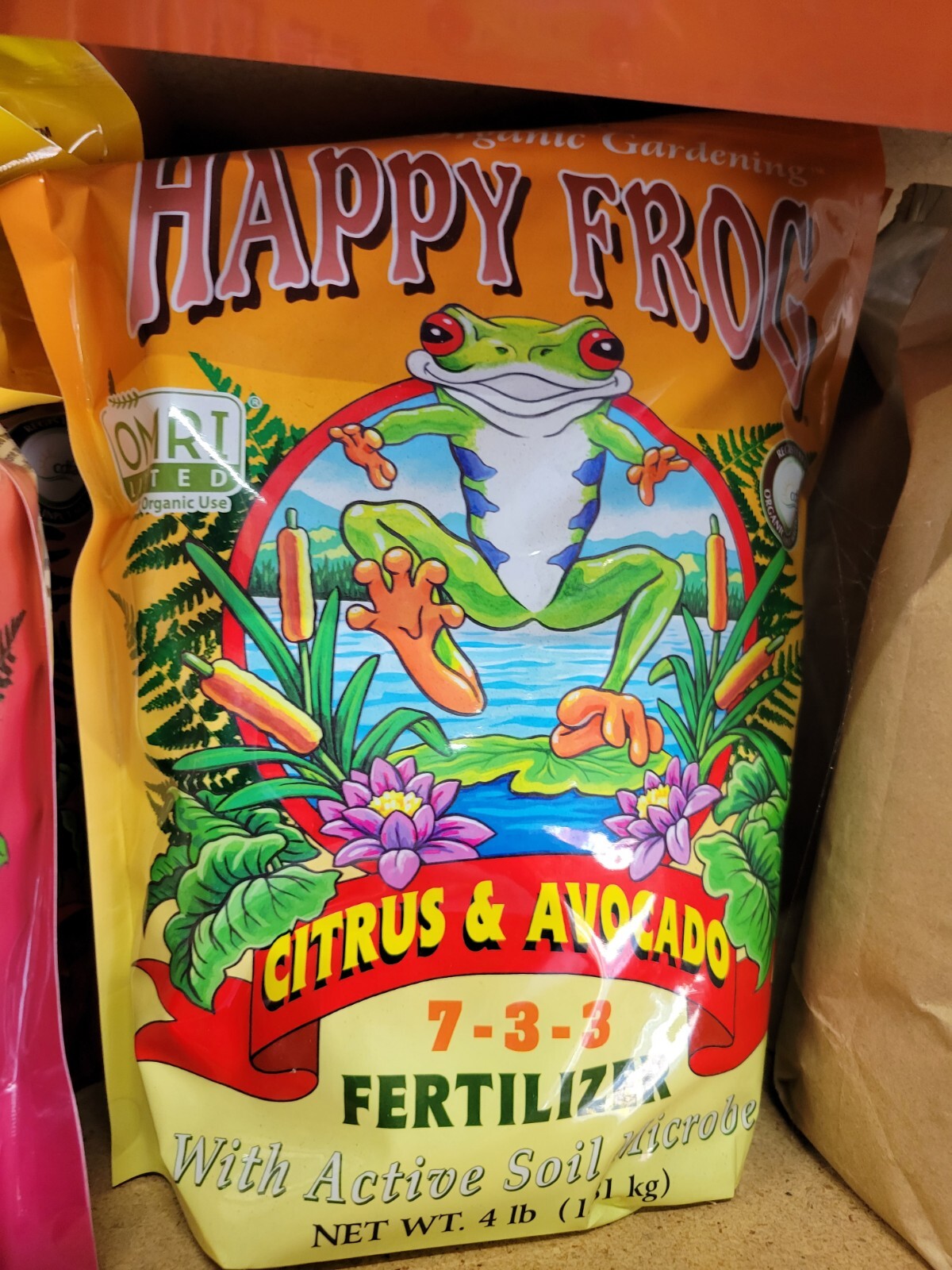 Fox Farm Happy Frog Crafted For Organic Gardening 4 Lbs. Citrus & Avocado 7-3-3