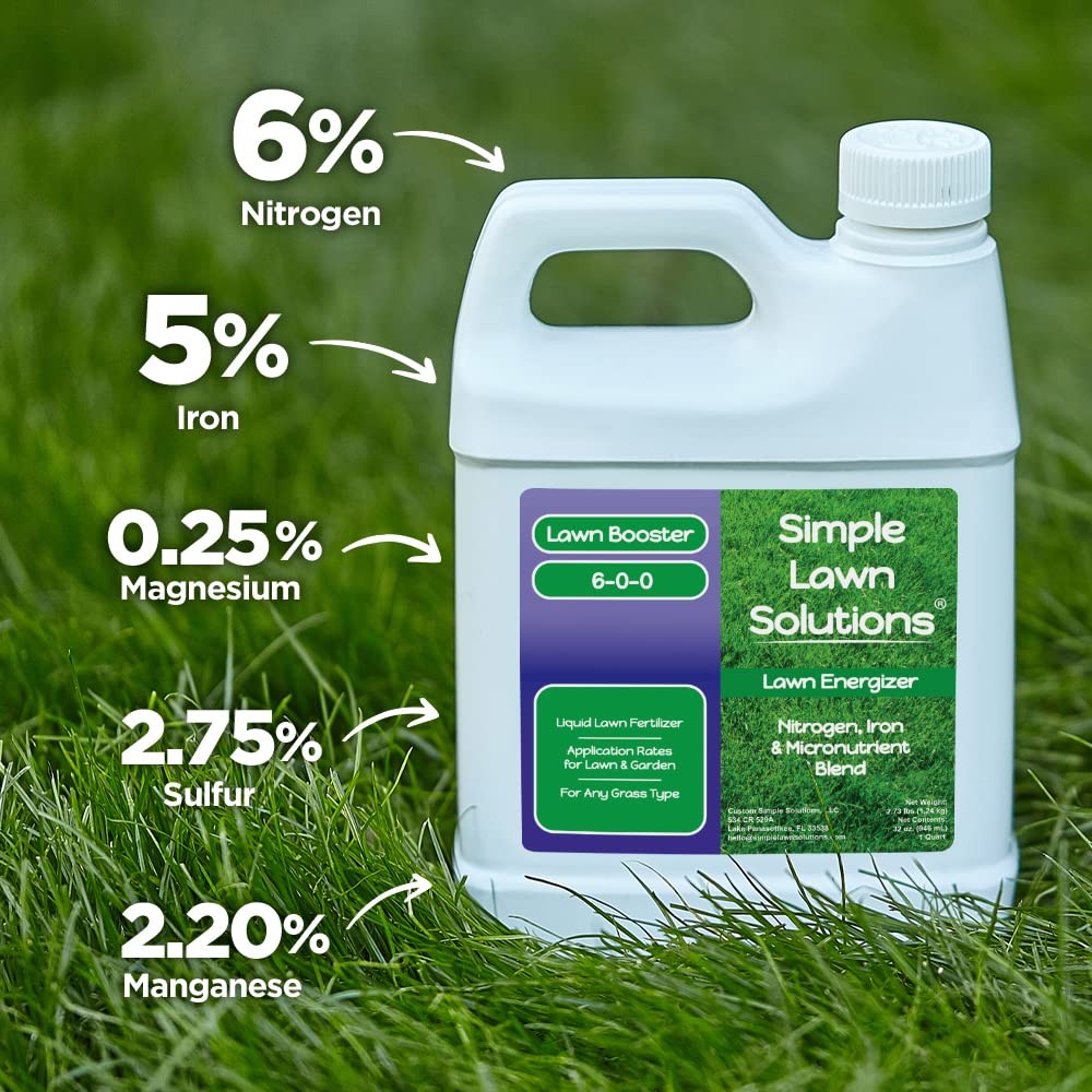 Commercial Grade Lawn Energizer Iron Nitrogen Micronutrient Booster – Liquid …