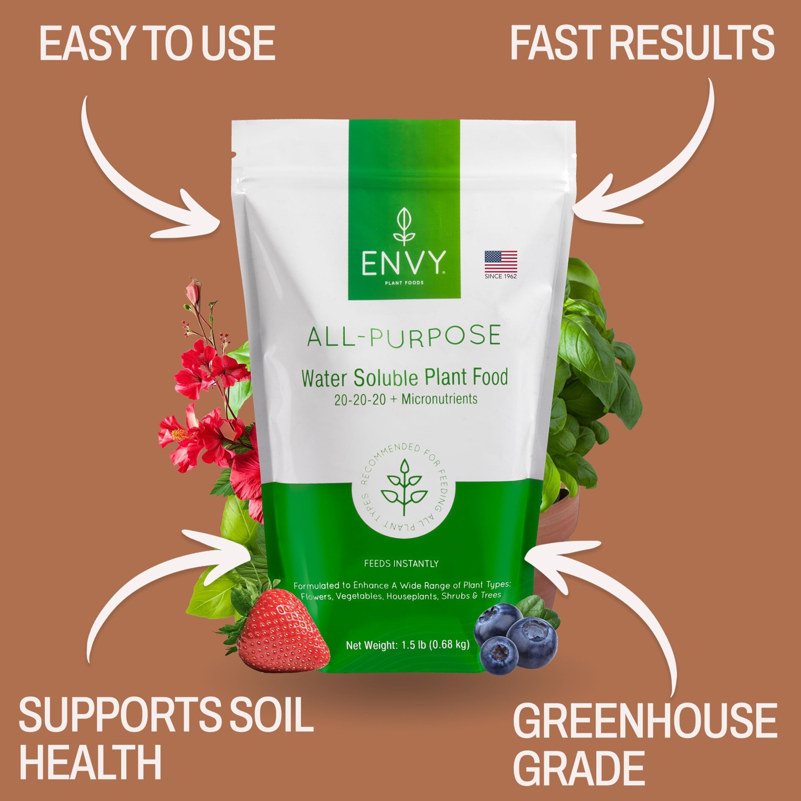 Best All-Purpose Plant Fertilizer, 3 Pound – Makes 300 Gallons, for Indoor and