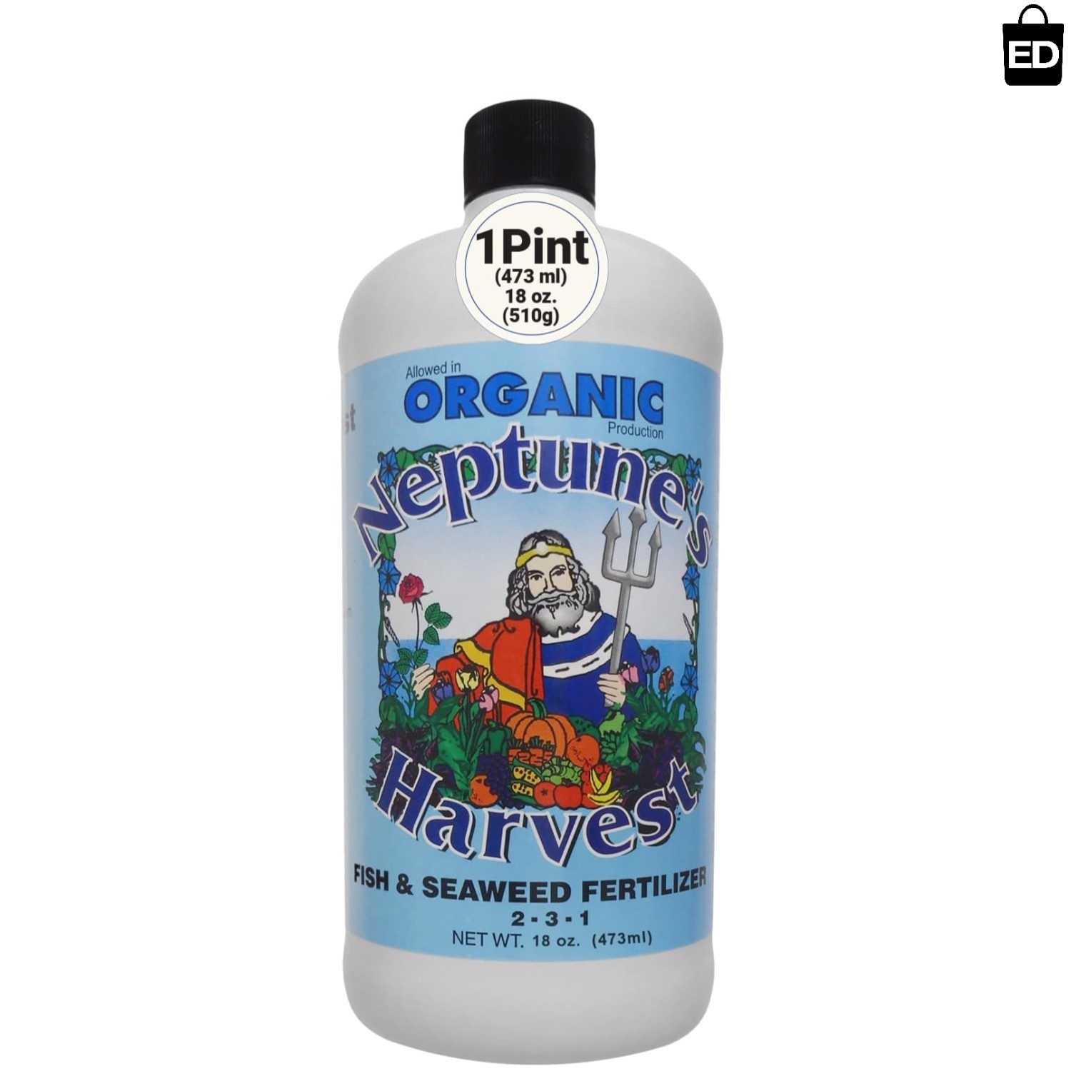 2-3-1 18oz Liquid Fertilizer – Boost Your Garden with Fish & Seaweed Nutrition