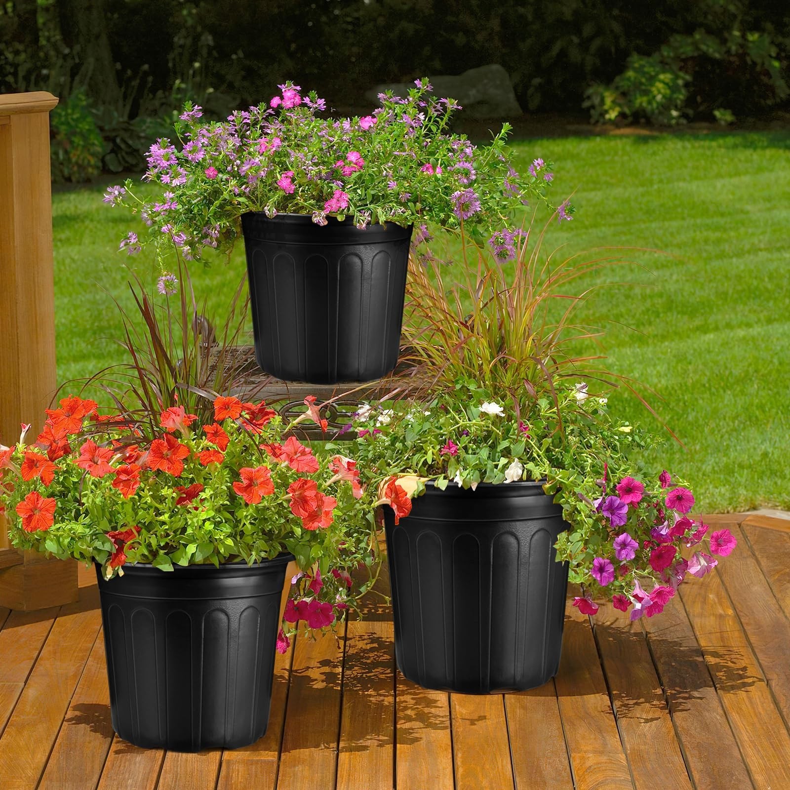 7 Gallon Pots for Plants, 12.8 Inch Nursery Pots with Drainage Holes, 7 Gallo…