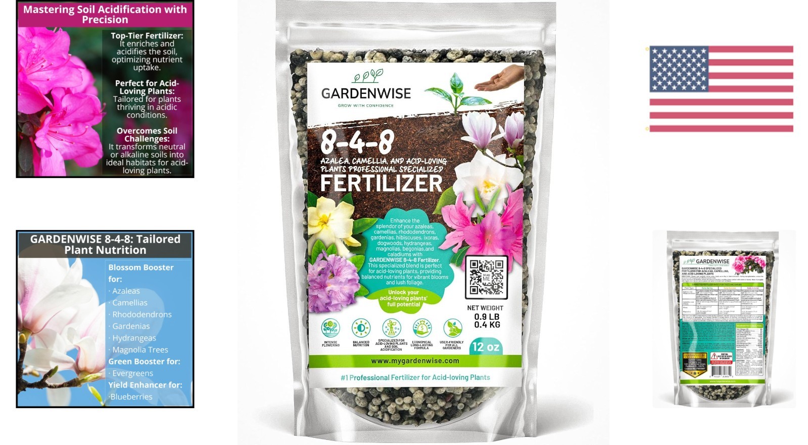 8-4-8 Fertilizer for Azaleas & Gardenias – 12 OZ of Botanical Bliss