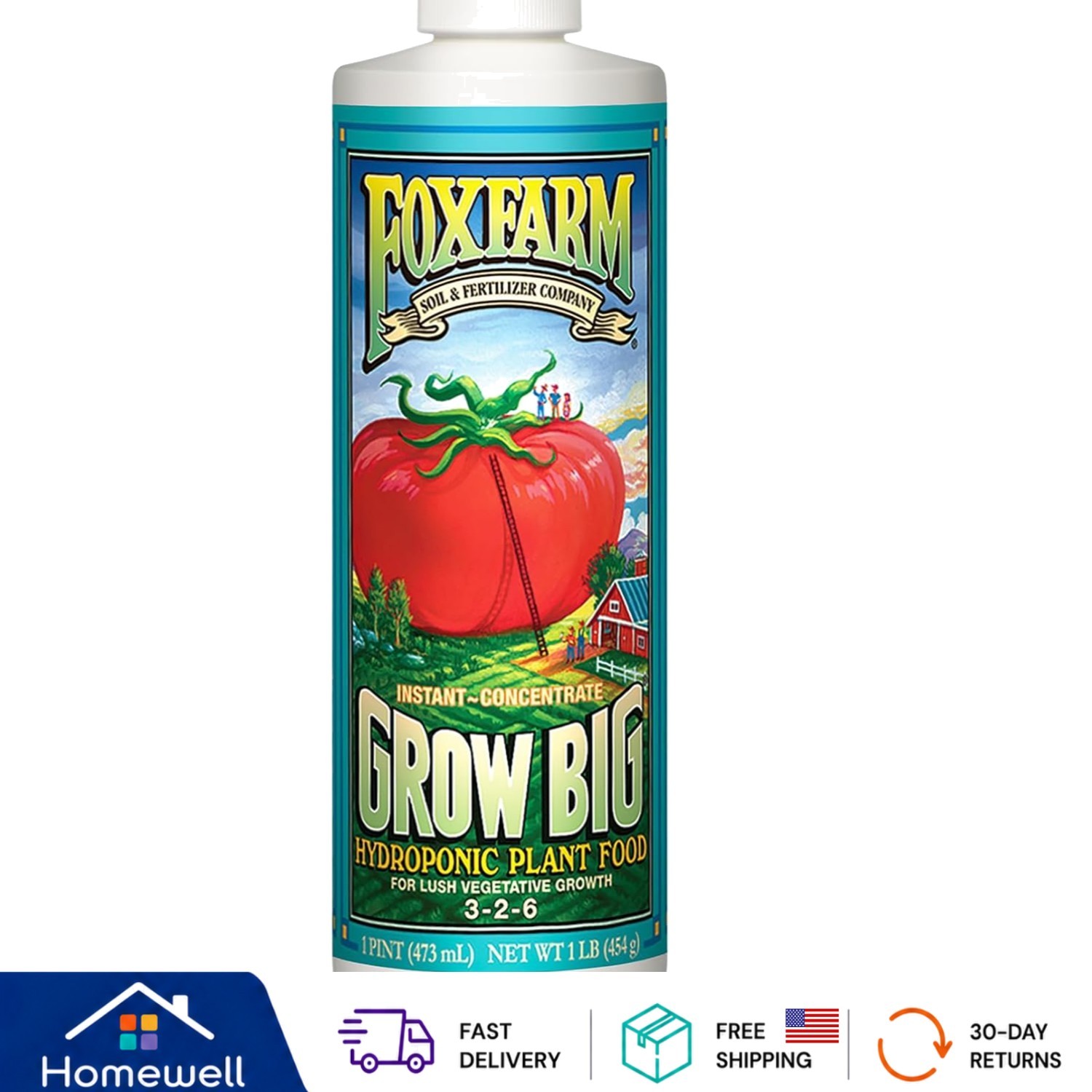 3-2-6 Liquid Plant Food – Hydroponic Fertilizer for Enhanced Plant Development