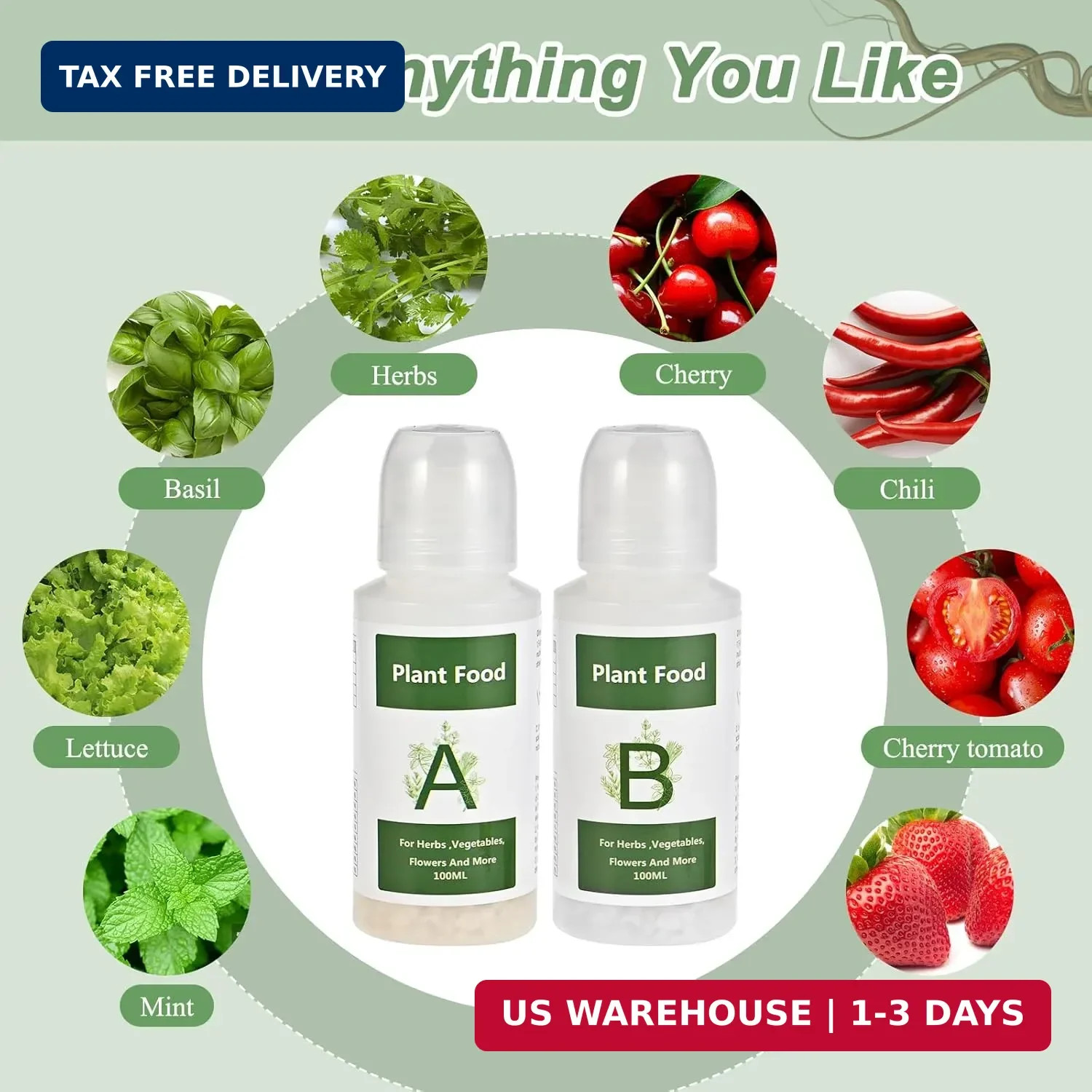 Hydroponic Nutrients a & B, 800Ml Plant Food for Indoor Growing System FAST SHIP