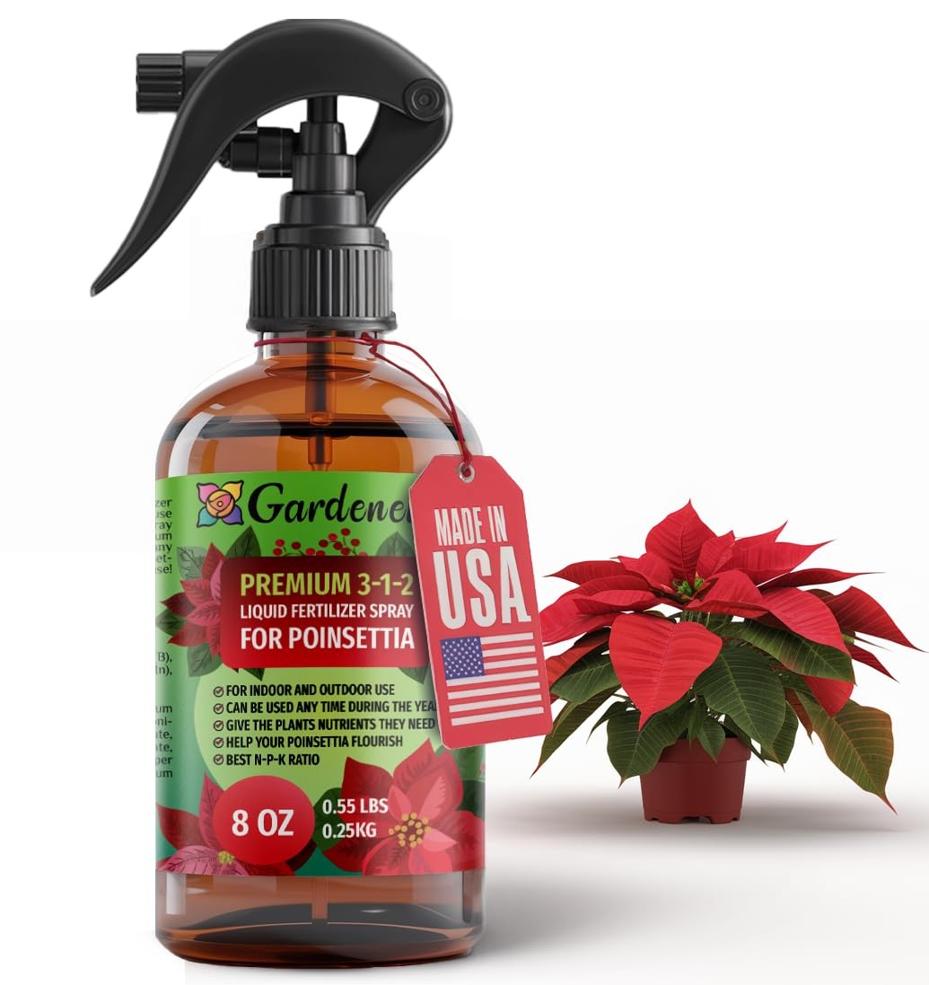 8 oz Poinsettia Fertilizer Spray Ready to Use Urea Free for Healthy Growth