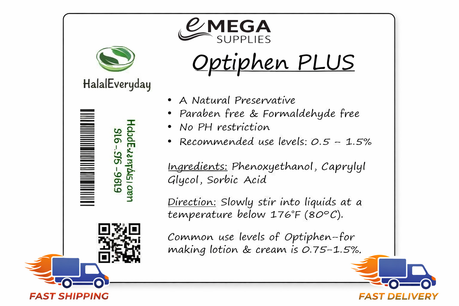 Optiphen Plus Preservative 2 oz – Water Soluble with Sorbic Acid for Skincare