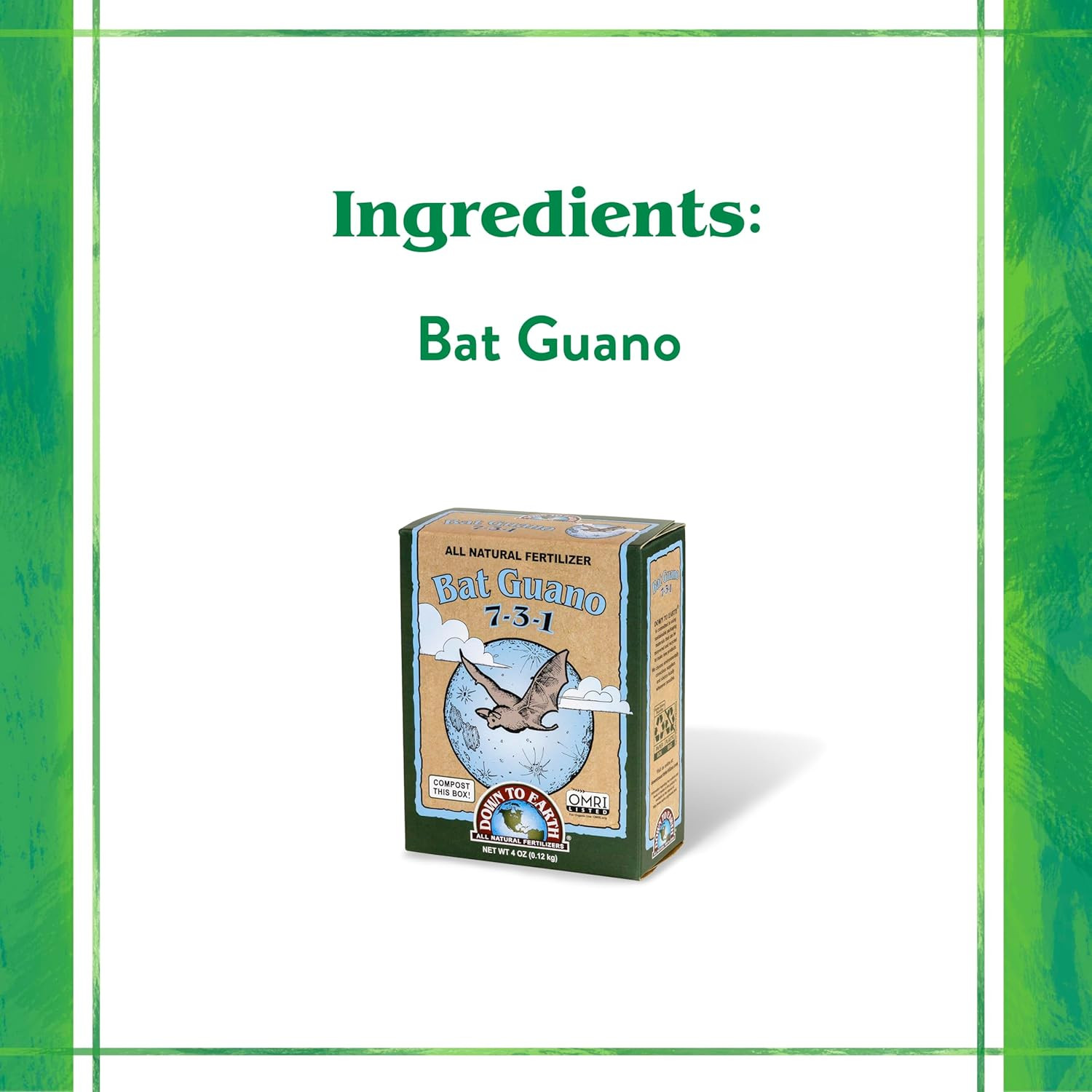 Organic Bat Guano – High Nitrogen Plant Food for Vegetative Growth 7-3-1, 0.2…