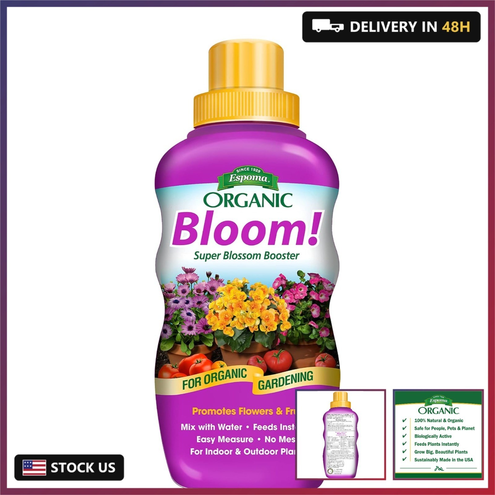 Espoma Organic Bloom! 16-Ounce Concentrated Plant Food – Plant Fertilizer and Bl