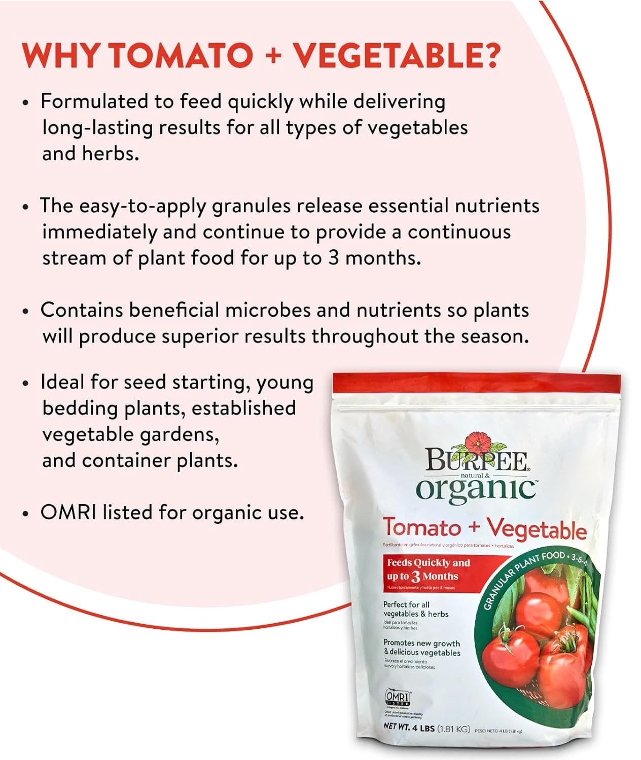 Organic Tomato & Vegetable Granular Plant Food, 4 lb