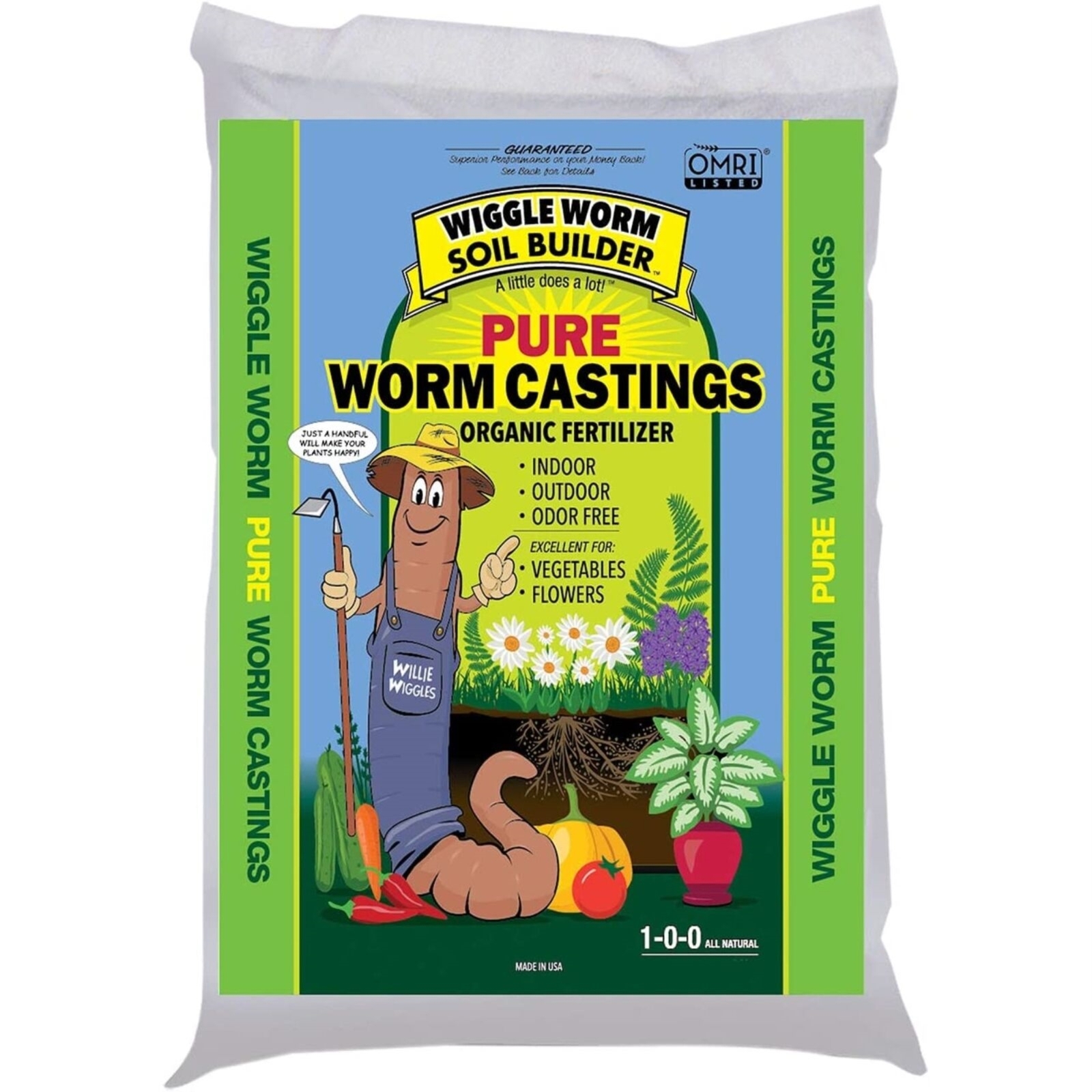 Wiggle Worm 100% Pure Organic Worm Castings – Organic Fertilizer, 4.5-Pounds