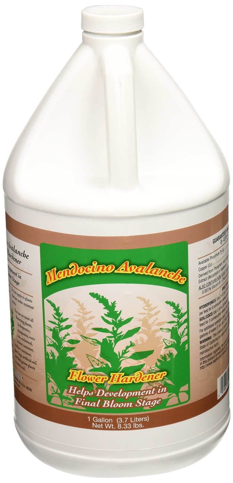 Grow More HGC721625 Mendocino Avalanche Hydroponic Nutrient Fertilizer, 1 Gal…