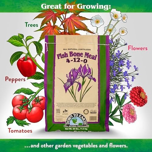Organic Fish Bone Meal Fertilizer – High Phosphorus Plant Food for Blooms 25 lb