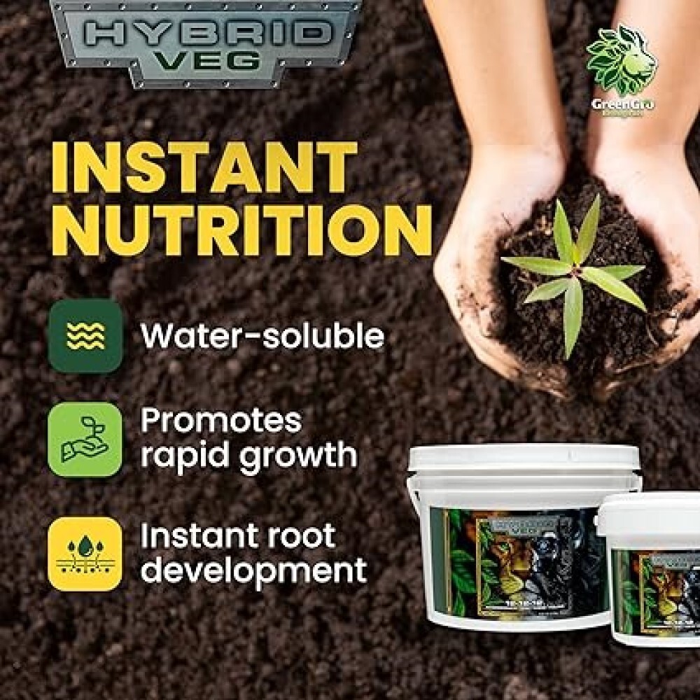 Hybrid Veg 12-12-12 2 lbs All Purpose Fertilizer by GreenGro Biologicals