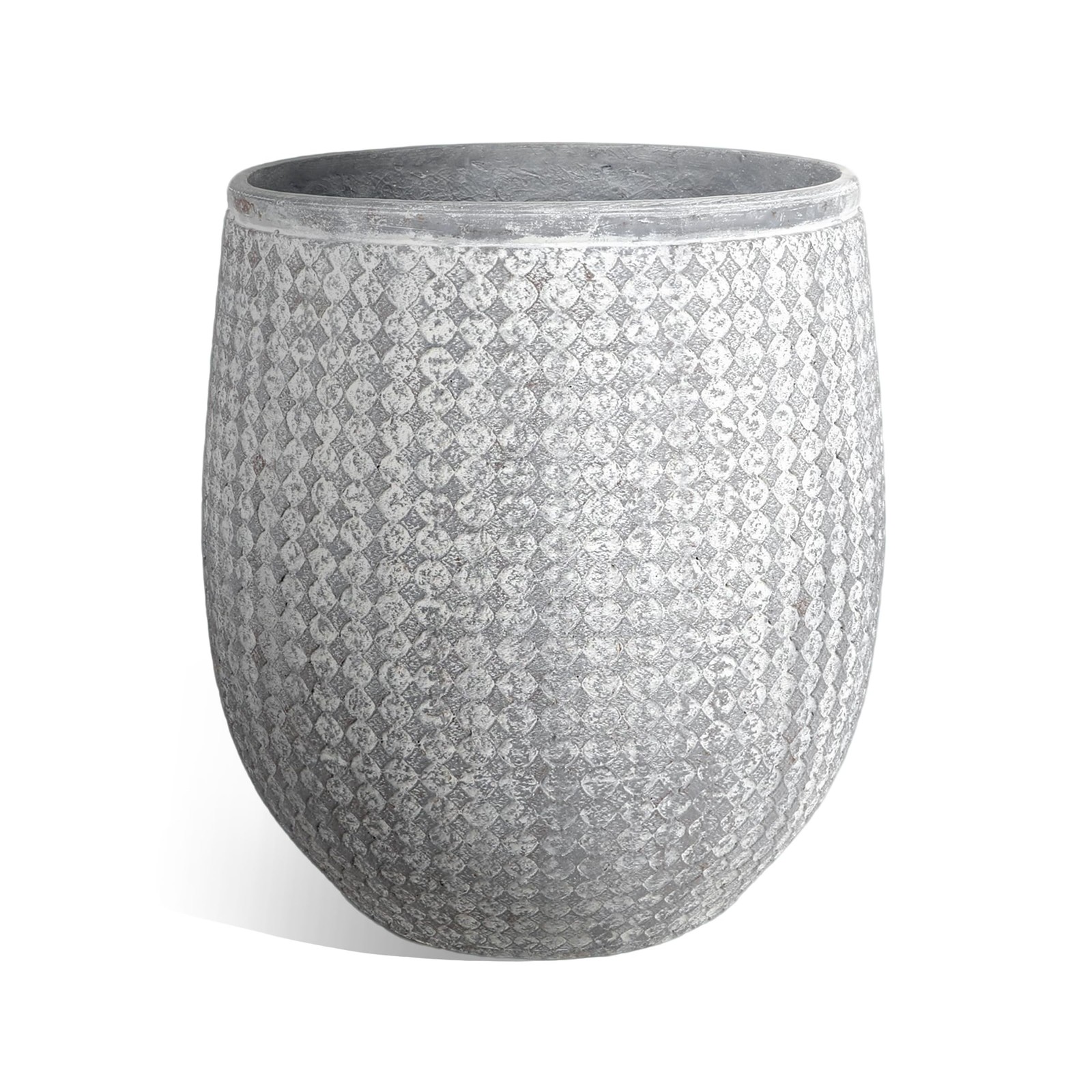 Worth 14.5″ Round Planter, Lightweight Magnesium Oxide Cement Plant Pot, Rais…