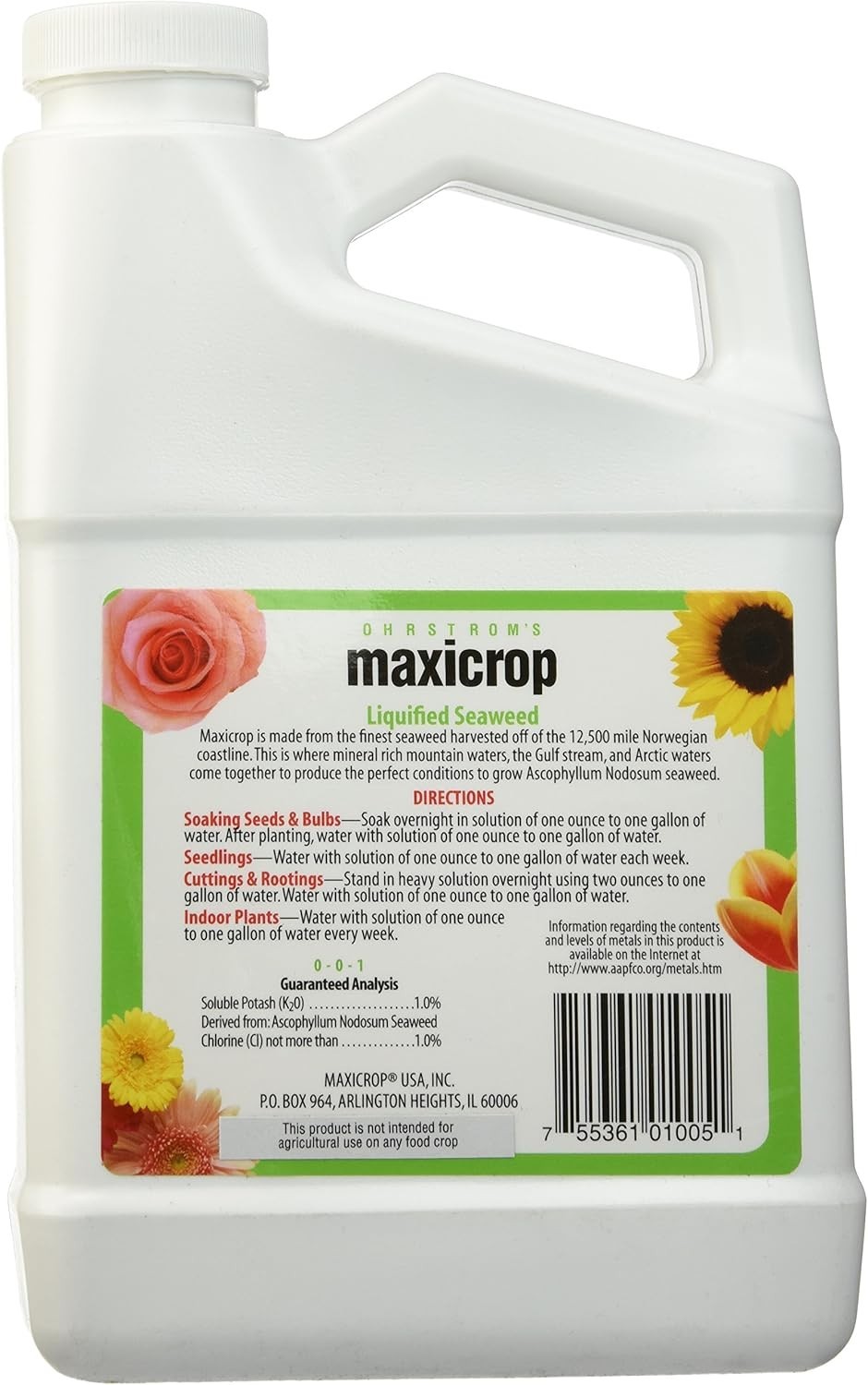 Maxi Crop Liquid Seaweed Fertilizer 32oz – Enzyme Activator