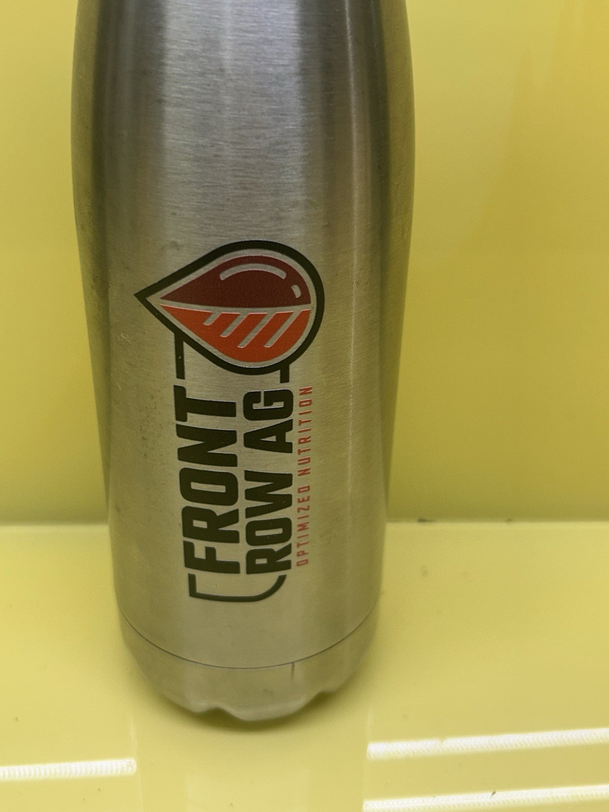 Front Row Ag Si Nutrition Stainless Steel Tumbler Bottle & Top Rare For Water