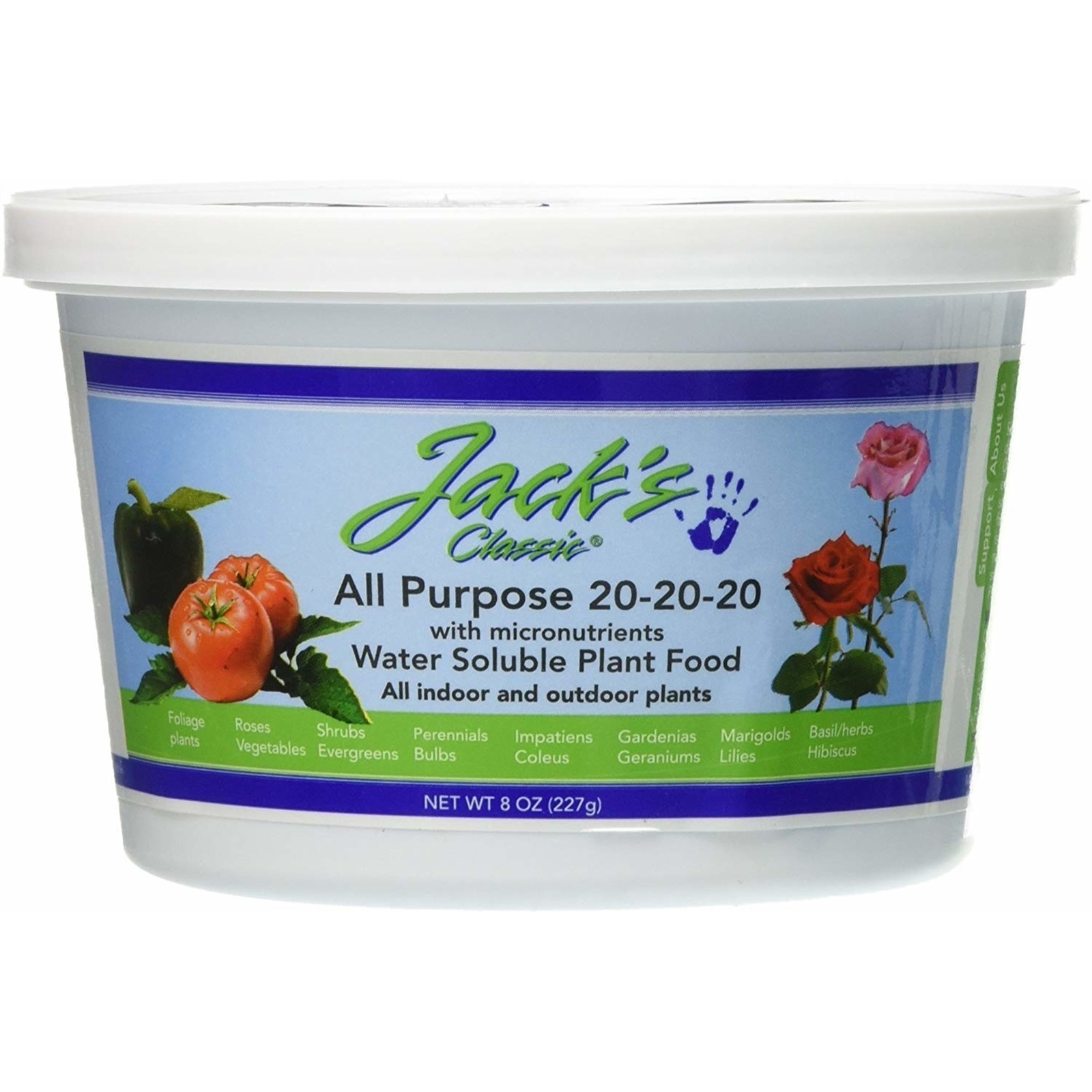 Jack’s Classic 20-20-20 All Purpose Water-Soluble Fertilizer, 8oz