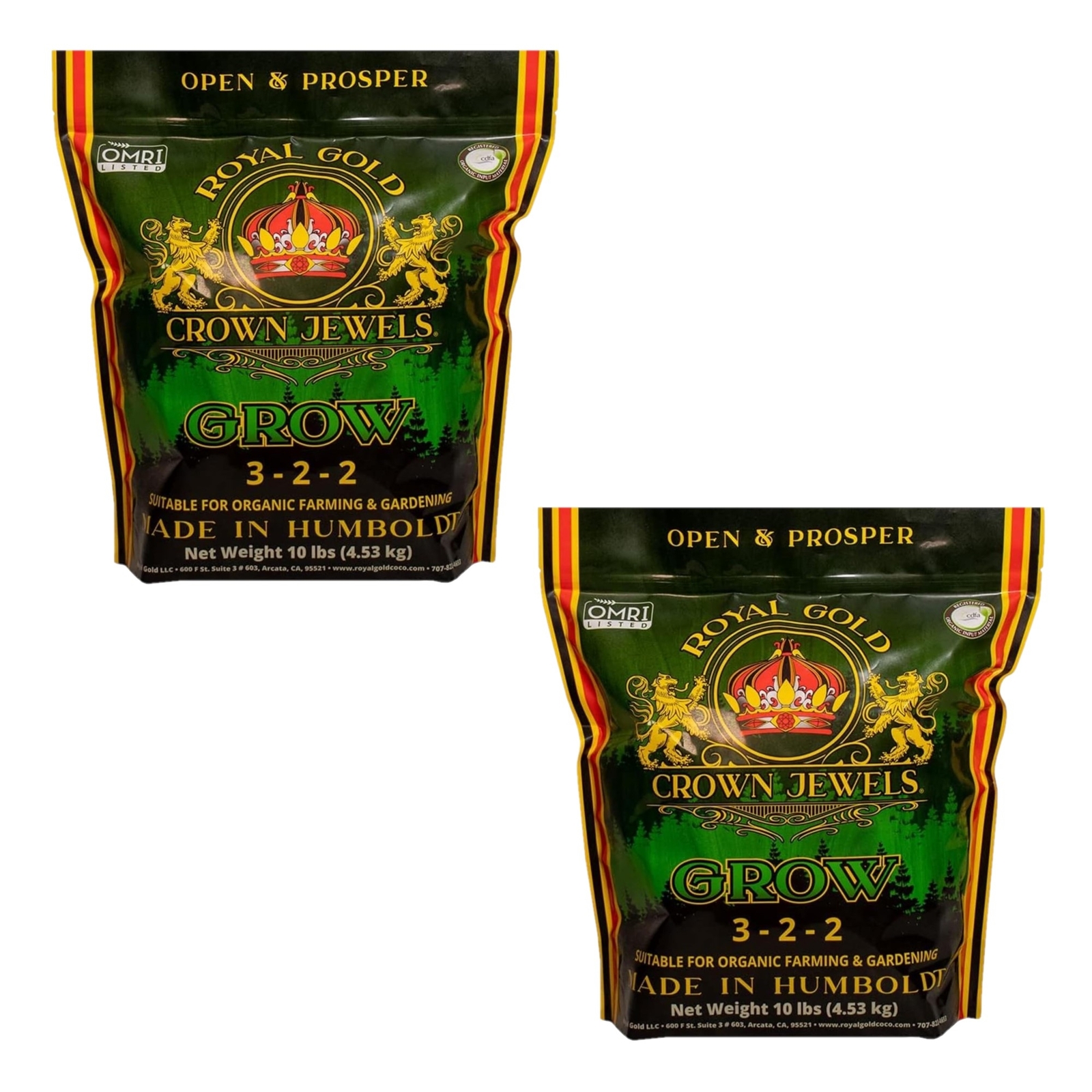 Royal Gold Crown Jewels Grow 3-2-2 Dry Fertilizer, 10 lbs (Pack of 2)